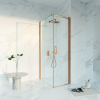 Fortifura Galeria Douchecabine - 60x90x200 - Profiel veiligheidsglas - antikalk - PVD - geborsteld koper SW1444075