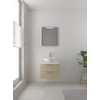 Bruynzeel Combo badmeubelset 60x45cm 1 wasbak 2 lades met spiegel met softclose ceramic natuur eiken SW383445 Bruynzeel Combo badmeubelset 60x45cm 1 wasbak 2 lades met spiegel met softclose ceramic natuur eiken SW383445