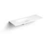 Clou Hammock wastafelblad 130x50.3x14.5cm enkele waskom links aluite wit mat SW108219 Clou Hammock wastafelblad 130x50.3x14.5cm enkele waskom links aluite wit mat SW108219