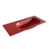 Mondiaz BIG small Fire solid surface inbouw wastafel 100cm rechts SW428739 Mondiaz BIG small Fire solid surface inbouw wastafel 100cm rechts SW428739