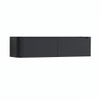 H&R Badmeubelen Juice Wastafelonderkast - 160x45x40cm - linkerhoek afgerond - 2 lades - geïntegreerde greep - Dark blue SW1110501