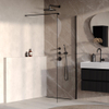 BRAUER Oblivion Paroi de douche à l'italienne - 80x200cm - revêtement verre - verre clair - noir mat SW1417902