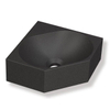 INK Matrix hoekfontein 27x27x10cm 0 kraangaten quartz zwart SW647499 INK Matrix hoekfontein 27x27x10cm 0 kraangaten quartz zwart SW647499