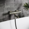 Hotbath Gal Thermostatische badmengkraan met wegdraaibare omstel uitloop Geborsteld nikkel PVD SW656069 Hotbath Gal Thermostatische badmengkraan met wegdraaibare omstel uitloop Geborsteld nikkel PVD SW656069