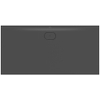 Villeroy & Boch Ecora douchebak - 160x80x3.5cm - afvoer lange zijde - anthracite (antraciet) SW1558871