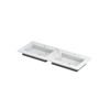 Ink post vasque à enveloppe en céramique double 2 trous pour robinet 120x45x1cm calacatta matt SW693456