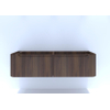 H&R Badmeubelen Juice Wastafelonderkast - 160x45x40cm - ronde hoeken - 2 lades - dark oak SW862837