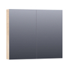 BRAUER Impress Deluxe armoire de toilette – 80 x 70 x 15 cm – LED directe – Forest Wheat SW371761