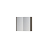 INK SPK1 Spiegelkast - 70x14x60cm - 2 deuren - dubbelzijdige Spiegel - schakelaar en stopcontact - MDF lak taupe mat SW493524