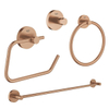 Grohe Essentials Accessoireset 4-delig - handdoekring - handdoekhouder - handdoekhaak - toiletrolhouder zonder klep - brushed warm sunset (koper) SW529106