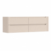 H&R Badmeubelen Juice Wastafelonderkast - 160x45x50cm - rechterhoek afgerond - 4 lades - geïntegreerde greep - Merino SW1491123