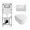 Villeroy & Boch Subway 2.0 inbouwset met wandcloset wit standaard zitting afdekplaat wit SW1106