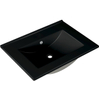 Saniclass Vygo lavabo - 61x46x2cm - simple vasque - sans trou de robinet - noir mat SW773930