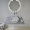 Ideavit Solidthin waskom - 40x40x12.5cm - Solid surface - Rond - Mat Grijs SW857498