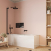 Crosswater Asura paroi de baignoire pivotante - 90x150cm - noir mat SW1176463