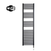Sanicare HVW Elektrische Radiator - 172x45cm - 920W - wifi - thermostaat - chroom - rechtsonder - mat zwart SW1185621