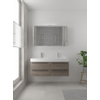 Bruynzeel Bando badmeubelset 120x45cm 2 kraangaten 2 wasbakken 4 lades met spiegelkast met softclose Composiet orlando eiken SW383374 Bruynzeel Bando badmeubelset 120x45cm 2 kraangaten 2 wasbakken 4 lades met spiegelkast met softclose Composiet orlando eiken SW383374