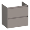 BRAUER Inspire meuble sous-lavabo peu profond 60 2 tiroirs softclose - sans poignée - 1 découpe pour siphon - taupe mat SW1200756