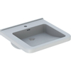 Geberit 300 Comfort Square lavabo pour fauteuil roulant avec trou de robinet avec trop-plein 55x52.5x15.5cm inclus KeraTect blanc SW417533