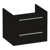 BRAUER Trust meuble sous-lavabo 60 sans poignées rapportées 2 tiroirs à fermeture amortie et 1 découpe pour siphon - Timber Black SW1204025
