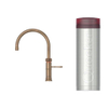 Quooker BE Classic Fusion Round kokendwaterkraan - draaibare uitloop - PRO3 reservoir - Warm / kokend water - Messing patina SW795614