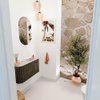 Mondiaz JOYA-DLUX 71.6cm toiletmeubel - ronding links kleur Shadow - Wastafel FAYE positie Rechts 1 kraangat kleur Opalo. SW1422933