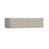 H&R Badmeubelen Juice Wastafelonderkast - 160x45x40cm - afgeronde hoeken - 3D-front - 2 lades - geïntegreerde greep - beige mat SW1259424