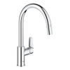 Grohe BauEdge Keukenmengkraan - C-uitloop - uittrekbare mousseur - chroom SW930438