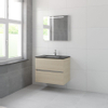 Bruynzeel Miko badmeubelset 66.5x81x51cm 1 kraangat 1 wasbak 2 lades met spiegel met softclose natuur eiken SW384531 Bruynzeel Miko badmeubelset 66.5x81x51cm 1 kraangat 1 wasbak 2 lades met spiegel met softclose natuur eiken SW384531