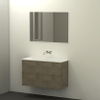 Qisani Slim badmeubelset 100x40x62 met spiegel met softclose lancelot grijs 0 kraangaten SW276973 Qisani Slim badmeubelset 100x40x62 met spiegel met softclose lancelot grijs 0 kraangaten SW276973