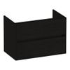 BRAUER Adore Meuble sous-lavabo - 80x46x55cm - 2 tiroirs softclose - sans poignée - 1 découpe pour siphon - Timber Black SW1198384