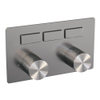 BRAUER Brushed Carving - 3 fonctions - mitigeur thermostatique encastré - boutons-poussoirs - parties encastrées/apparentes - inox brossé PVD SW925442