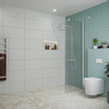 Fortifura Galeria Douche à l'italienne - 70x200cm - verre nervuré - Blanc mat SW877020
