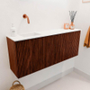 Mondiaz JOYA 100cm toiletmeubel - kleur Ruby - Wastafel FAYE positie Links Zonder kraangat kleur Talc. SW1421781