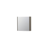 INK SPK1 Spiegelkast - 60x14x60cm - 1 deur - dubbelzijdige Spiegel - schakelaar en stopcontact - MDF lak taupe mat SW440110