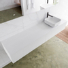 Mondiaz Lagom Meuble salle de bains 190x30.9x45cm Solid Surface Talc 2 tiroirs avec lavabo BINX vasque à poser Droite 1 trou de robinet SW409135