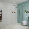 Fortifura Galeria Douche à l'italienne - 100x200cm - verre clair - Noir mat SW917232
