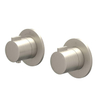 IVY Pact Partie apparente - pour mitigeur thermostatique encastré - inverseur 2 voies - Symmetry - rosace ronde - nickel brossé PVD SW1030996