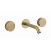 Crosswater 3ONE6 Wastafelkraan inbouw - gebogen uitloop 18cm - gecoat messing geborsteld (goud) SW928173