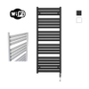Sanicare HVW - Moda Radiateur électrique - 160x60cm - 1159W - wifi - thermostat - chrome - en bas à droite - noir mat SW1185675