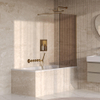 BRAUER Oblivion Badwand - 80x140- brons glas - incl. glascoating - geborsteld goud PVD SW1580860