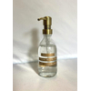 Wellmark Handzeep helder glas messing pomp 250ml tekst MAY ALL YOUR TROUBLES BE BUBBLES Brons label SW773935
