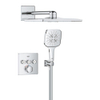 Grohe Smartcontrol Regendoucheset inbouw - hoofddouche vierkant - handdouche vierkant - chroom SW1186612