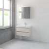 Bruynzeel Palitano badmeubelset 56.5x80x46cm 1 kraangat 1 wasbak 2 lades met spiegelkast met softclose kasjmier grijs SW384691 Bruynzeel Palitano badmeubelset 56.5x80x46cm 1 kraangat 1 wasbak 2 lades met spiegelkast met softclose kasjmier grijs SW384691