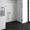 Saniclass Create douchedeur 180x200cm 2-delig profielloos met antikalk en 8mm veiligheidsglas geborsteld RVS SW223744 Saniclass Create douchedeur 180x200cm 2-delig profielloos met antikalk en 8mm veiligheidsglas geborsteld RVS SW223744