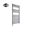 Sanicare HVW Elektrische Radiator - 111.8x60cm - 730W - wifi - thermostaat - chroom - linksonder - gunmetal (antraciet) SW1185593