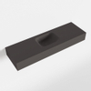 MONDIAZ LEX Opbouwwastafel 100x30x12cm 0 kraangaten wasbak midden Solid Surface Dark grey mat SW476522 MONDIAZ LEX Opbouwwastafel 100x30x12cm 0 kraangaten wasbak midden Solid Surface Dark grey mat SW476522
