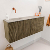 Mondiaz JOYA-DLUX 100cm toiletmeubel - kleur Dusk - Wastafel FAYE positie Links Zonder kraangat kleur Opalo. SW1423320