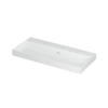 Ink urban lavabo 100x8x45cm 2 trous pour robinet 1 évier porcelaine blanc brillant SB0201081