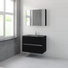 Bruynzeel Miko badmeubelset 66.5x91x51cm 1 kraangat 1 wasbak 2 lades met spiegelkast met softclose zwart eiken SW384540 Bruynzeel Miko badmeubelset 66.5x91x51cm 1 kraangat 1 wasbak 2 lades met spiegelkast met softclose zwart eiken SW384540